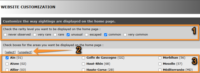 Customise display of sightings.png