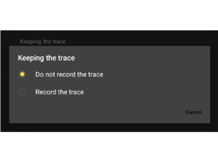 Record the trace